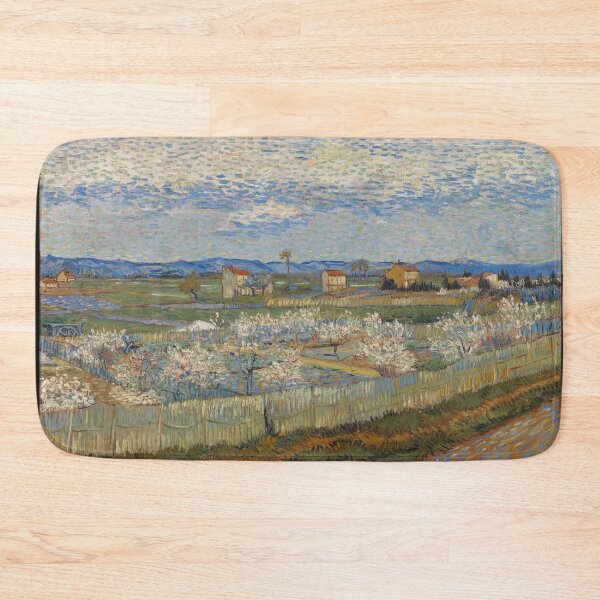Item preview, Peach Trees in Blossom by Vincent van Gogh: Post Impressionist Landscape Poster designed and sold by artofuniverse.