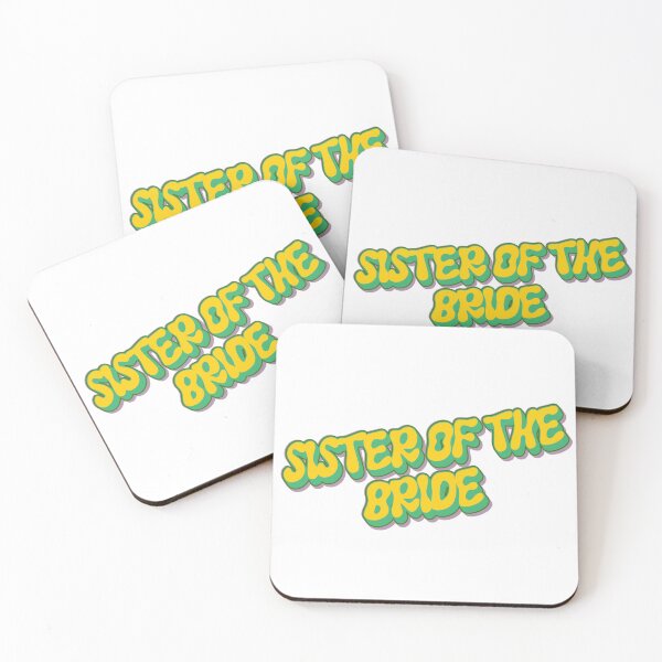 Item preview, SISTER OF THE BRIDE Retro Inflated Typography Wedding Design designed and sold by VibranPalette.
