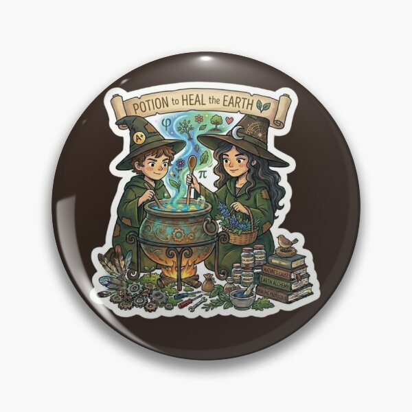 Item preview, Wizard and Witch Brewing Potion to Heal the Earth designed and sold by TB-73.