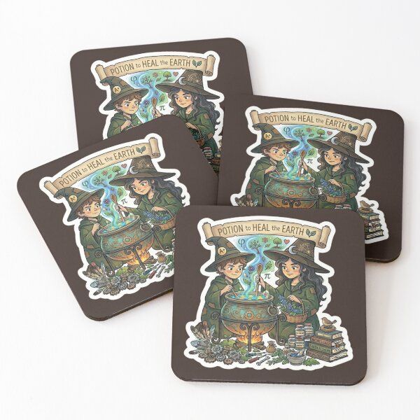 Item preview, Wizard and Witch Brewing Potion to Heal the Earth designed and sold by TB-73.