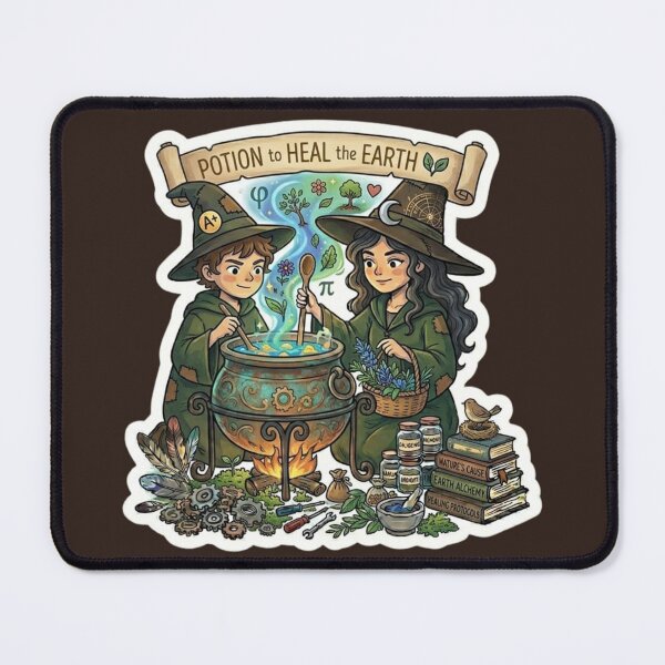 Item preview, Wizard and Witch Brewing Potion to Heal the Earth designed and sold by TB-73.