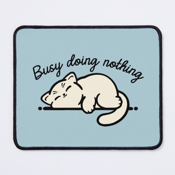 Item preview, Busy Doing Nothing - Cute Kawaii Sleeping Cat designed and sold by NemiMakeit.