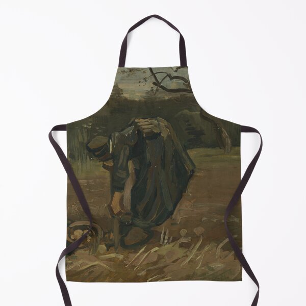Item preview, Peasant Woman Digging Potatoes by Vincent van Gogh: Rustic Post Impressionist Poster designed and sold by artofuniverse.