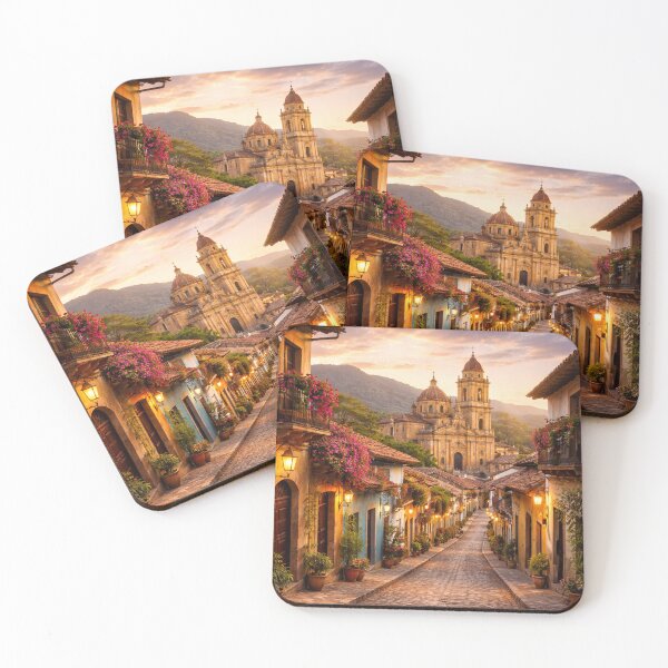 Item preview, Colonial Street at Golden Sunset designed and sold by JuViRo.