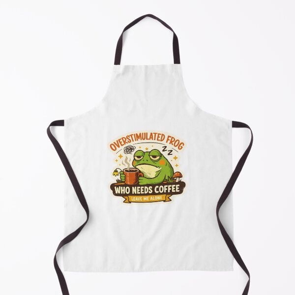 Item preview, Overstimulated Frog Who Needs Coffee – Funny Introvert Meme Sticker designed and sold by MyTutina.