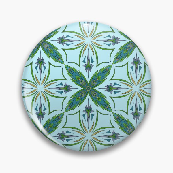 Item preview, Arabesque Green Blue Yellow Purple Tile Design designed and sold by AshenRoseDesign.