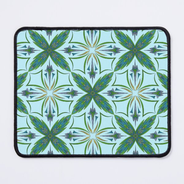 Item preview, Arabesque Green Blue Yellow Purple Tile Design designed and sold by AshenRoseDesign.