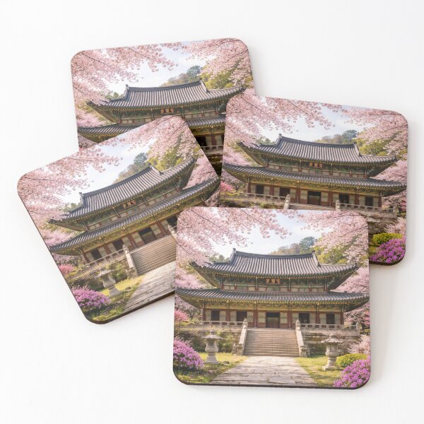 Item preview, Korean Palace Among Flowering Cherry Trees designed and sold by JuViRo.