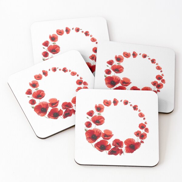 Item preview, Little red poppies designed and sold by uunaa.