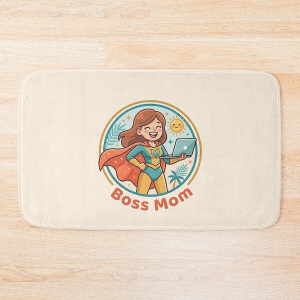 Item preview, Boss mom superhero superheroine Cute Circle Mother Aesthetic Shirt Pastel laptop  cape motherhood is my superpower designed and sold by VISO-art.