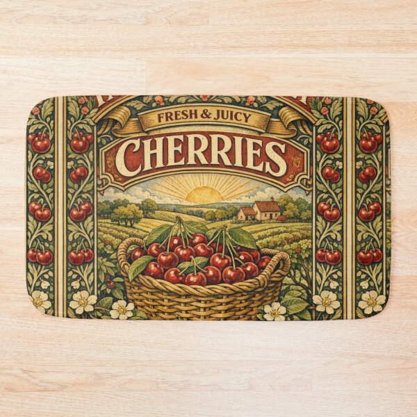 Item preview, Vintage Farmer Market Cherry poster designed and sold by hollycooper.