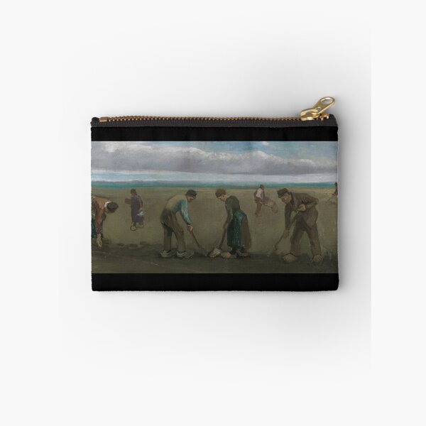 Item preview, Peasants Planting Potatoes by Vincent van Gogh: Rustic Farm Landscape Poster designed and sold by artofuniverse.