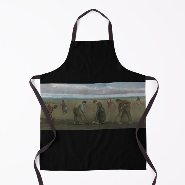 Item preview, Peasants Planting Potatoes by Vincent van Gogh: Rustic Farm Landscape Poster designed and sold by artofuniverse.