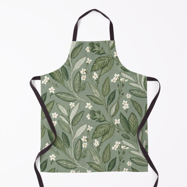 Item preview, Sage Themed Floral Pattern With White Flowers designed and sold by MyTutina.