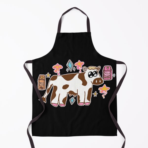 Item preview, Cute Kawaii Cow Strawberry Milk Aesthetic ┃ Pink Cartoon Cow Art designed and sold by Cherry Prism Designs.