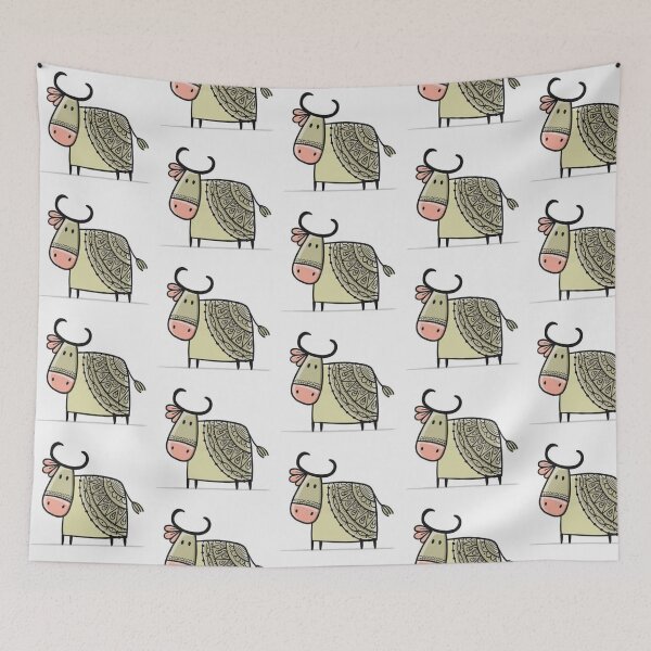 Item preview, Mandala Decorated Cartoon Cow Artwork  designed and sold by NivyasArtistry.