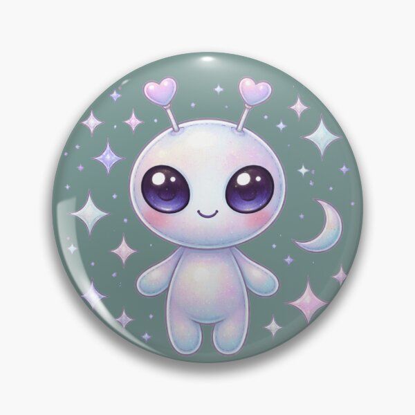Item preview, Kawaii alien with celestial sparkles designed and sold by graphicbidu.
