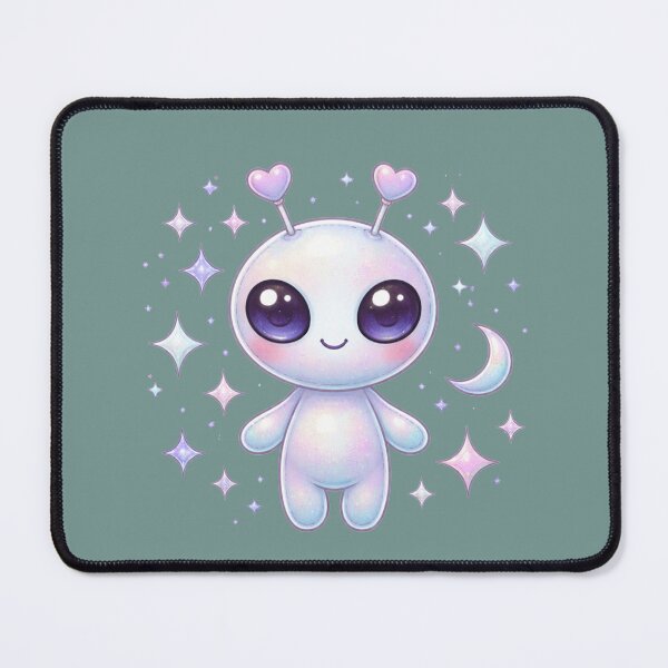 Item preview, Kawaii alien with celestial sparkles designed and sold by graphicbidu.