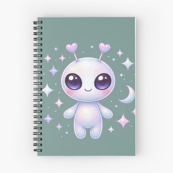 Item preview, Kawaii alien with celestial sparkles designed and sold by graphicbidu.