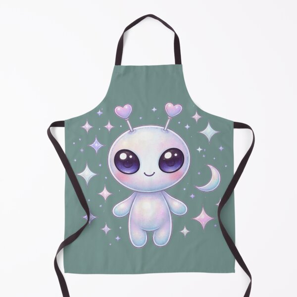 Item preview, Kawaii alien with celestial sparkles designed and sold by graphicbidu.