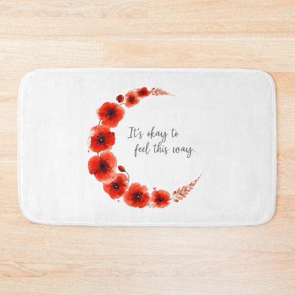 Item preview, It's okay to feel this way red poppies designed and sold by uunaa.