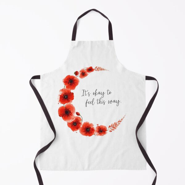 Item preview, It's okay to feel this way red poppies designed and sold by uunaa.