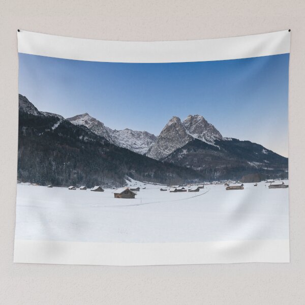 Item preview, Bavarian winter landscape with mountain panorama in Garmisch-Partenkirchen designed and sold by BCBphotography.