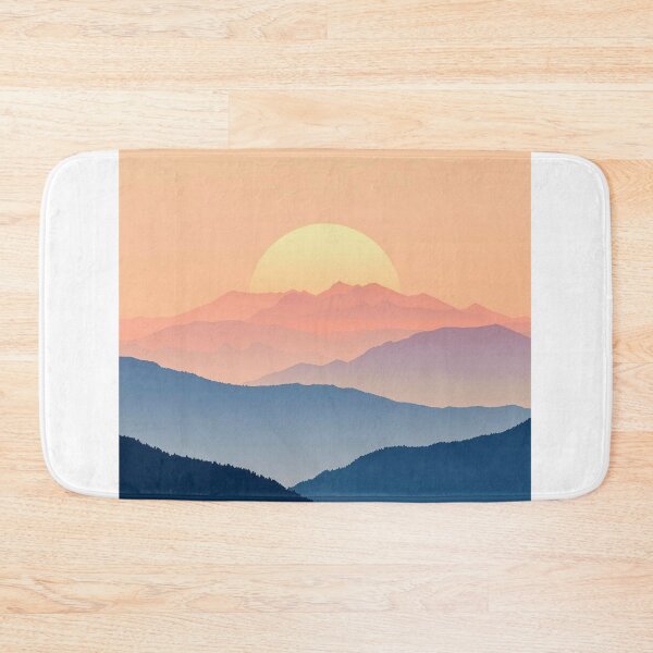 Aperçu de l'œuvre Minimalist Mountain Sunrise Landscape créée et vendue par FredyDesignHub.