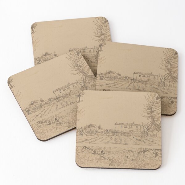Item preview, Ploughman in the Fields Near Arles by Vincent van Gogh: Sepia Landscape Poster designed and sold by artofuniverse.