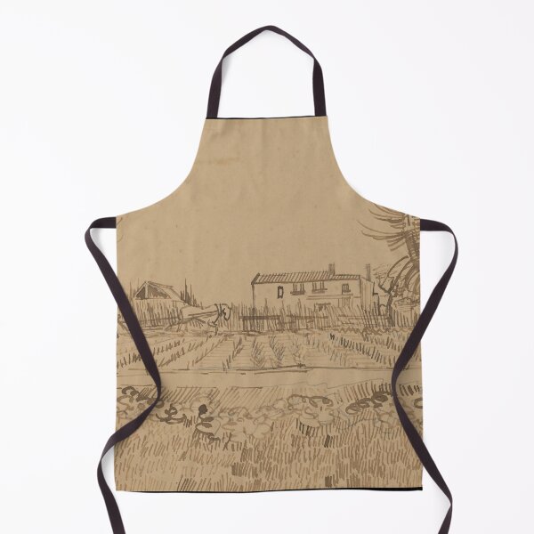 Item preview, Ploughman in the Fields Near Arles by Vincent van Gogh: Sepia Landscape Poster designed and sold by artofuniverse.