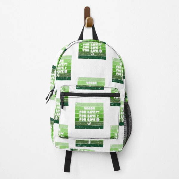 Item preview, Retro Distressed Green Stripes Vegan For Life designed and sold by coodoosandco.