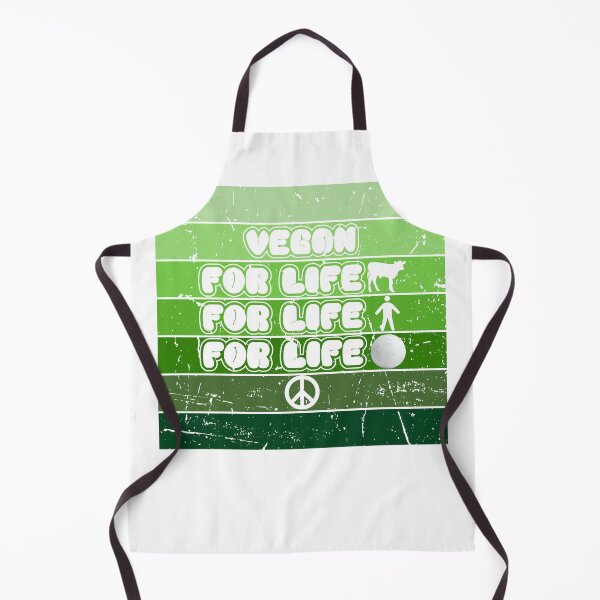 Item preview, Retro Distressed Green Stripes Vegan For Life designed and sold by coodoosandco.