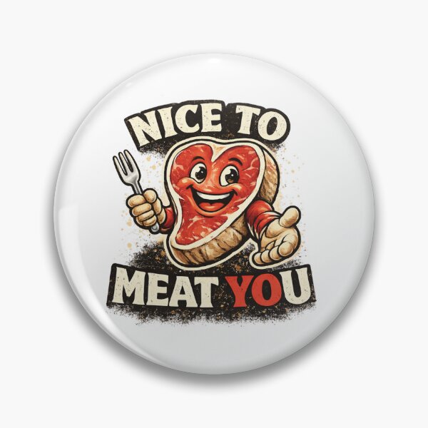 Item preview, Nice To Meat You Funny Steak Cartoon BBQ Meat Lover Shirt designed and sold by MyOwnLab.