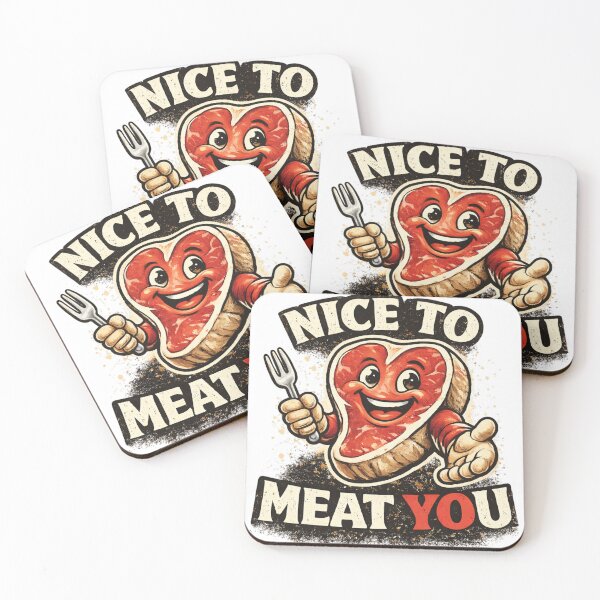 Item preview, Nice To Meat You Funny Steak Cartoon BBQ Meat Lover Shirt designed and sold by MyOwnLab.