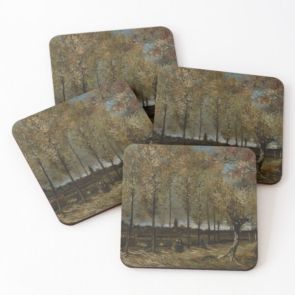 Item preview, Poplars Near Nuenen by Vincent van Gogh: Moody Autumn Landscape Poster designed and sold by artofuniverse.