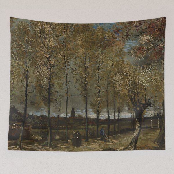Item preview, Poplars Near Nuenen by Vincent van Gogh: Moody Autumn Landscape Poster designed and sold by artofuniverse.