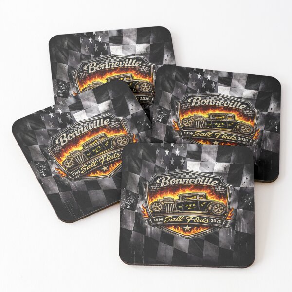 Item preview, Bonneville Salt Flats Hot Rod – Flame Racing Vintage Car Design designed and sold by artistwill.