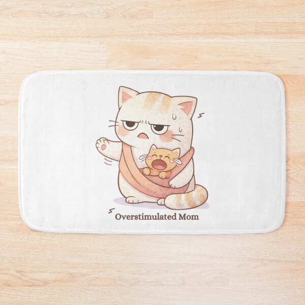Item preview, Overstimulated Mom Cat | Cute Kawaii Aesthetic | Relatable Motherhood Stress Design designed and sold by The Mood Index.