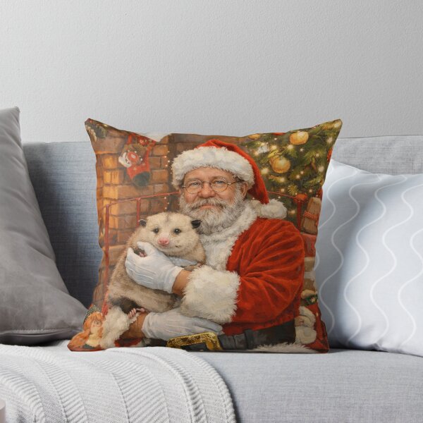 Item preview, Santa holding an opossum by the fire designed and sold by donchago.