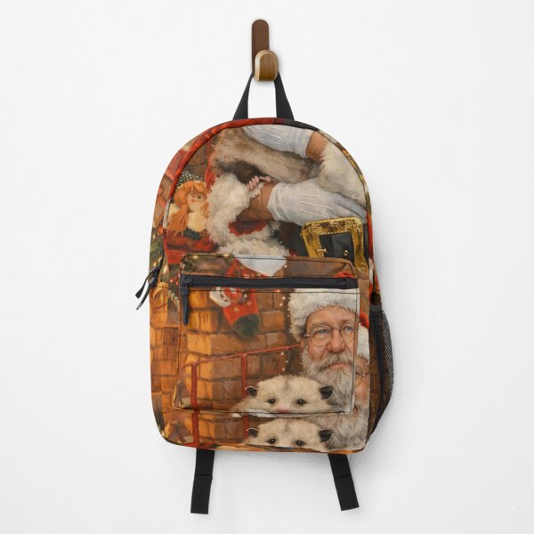 Item preview, Santa holding an opossum by the fire designed and sold by donchago.