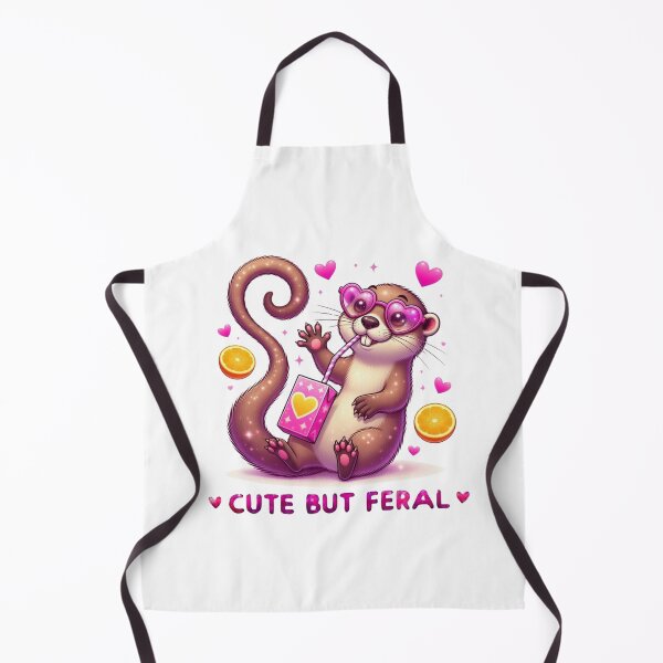 Item preview, Cute But Feral Otter Pink Heart Sunglasses Juice Box Kawaii designed and sold by Hinata04.