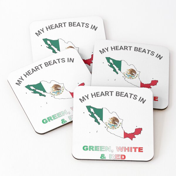 Item preview, Mexico Eagle Shield - My Heart Beats in Green White Red designed and sold by FancifulDesign.