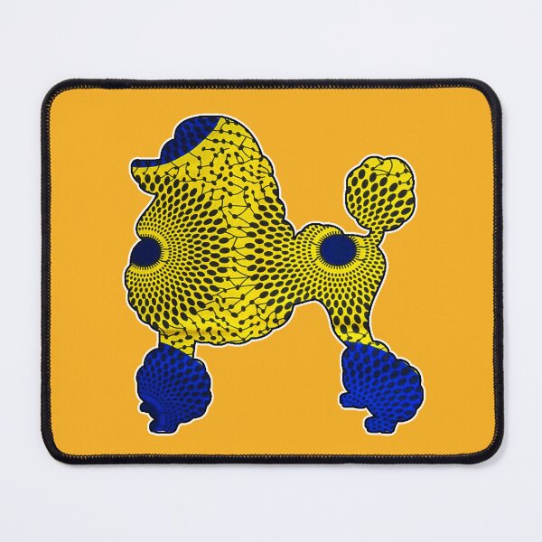 Item preview, Blue and Gold Retro African Print Poodle Founders designed and sold by artbyomega.