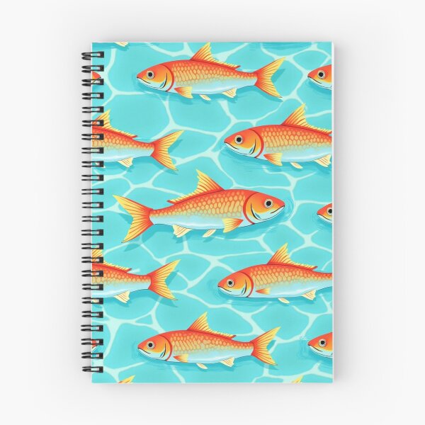 Item preview, Sunlit Gold Fish Over Turquoise Pool Pattern designed and sold by mittie101.