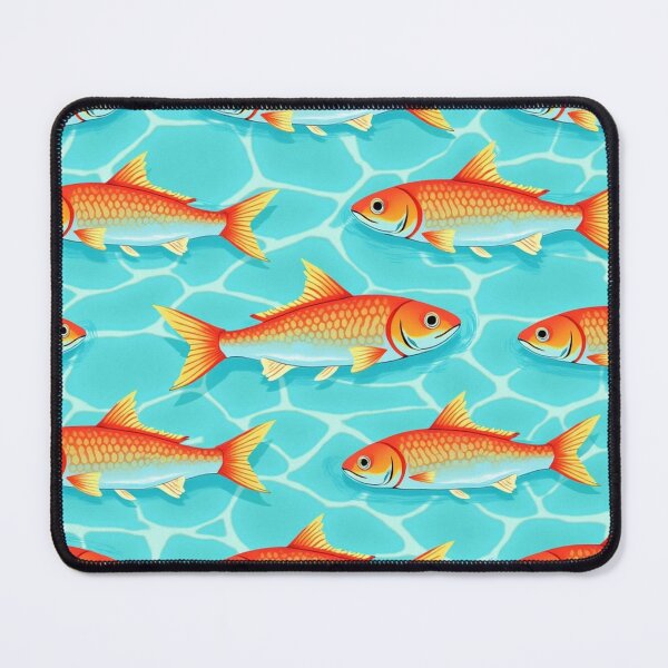Item preview, Sunlit Gold Fish Over Turquoise Pool Pattern designed and sold by mittie101.