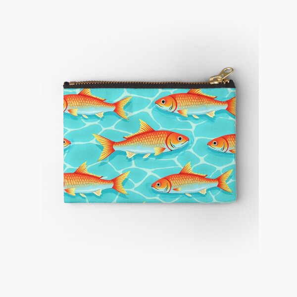 Item preview, Sunlit Gold Fish Over Turquoise Pool Pattern designed and sold by mittie101.
