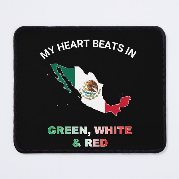 Item preview, Mexico Eagle Shield - My Heart Beats in Green White Red designed and sold by FancifulDesign.