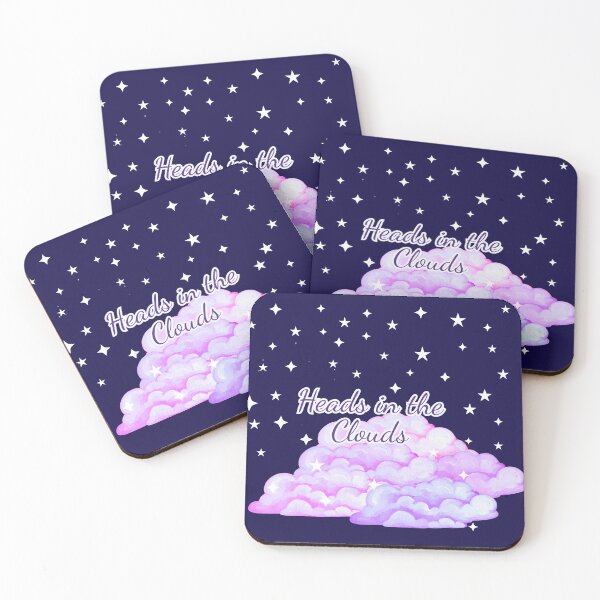 Item preview,  Heads in the Clouds – Whimsical Pink Pastel Dreamy midnight Sky designed and sold by Hidden Relic Muse.
