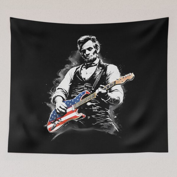 Item preview, Copy of President Abraham Lincoln Playing Guitar Abe Lincoln Design designed and sold by Jackstudioo.