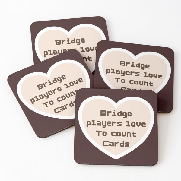 Item preview, Bridge, card game, Bridge players love to count cards, terminology, pixelated, heart designed and sold by DebbieJoyArt.